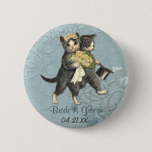 Wedding Cats 6 Cm Round Badge