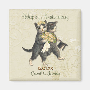 Wedding Cats Anniversary - Customise Magnet