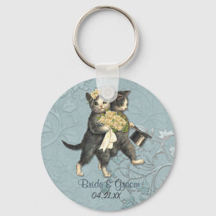 Wedding Cats Key Ring