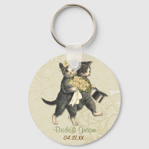 Wedding Cats Key Ring