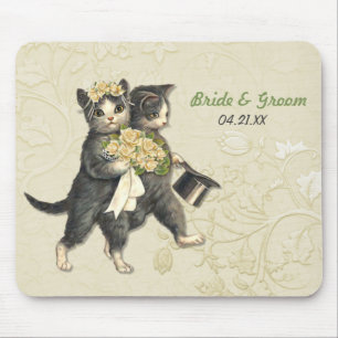 Wedding Cats Mouse Mat