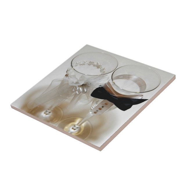 Wedding Celebration Glasses Tile (Side)