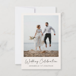 Wedding celebration modern photo invitation