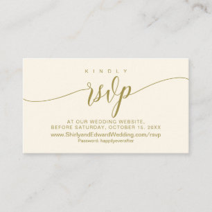 Wedding Celebration Online RSVP, Modern Enclosure Card