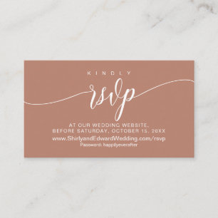 Wedding Celebration Online RSVP, Modern Enclosure Card