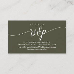 Wedding Celebration Online RSVP, Modern Enclosure Card