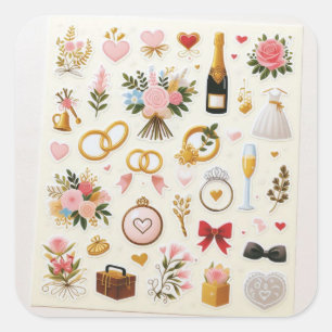 "Wedding Celebration Sticker Set"