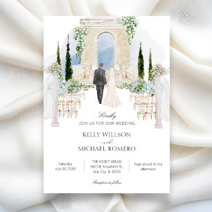 Wedding ceremony art  invitation