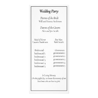 Wedding Ceremony Card