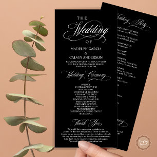 Wedding Ceremony, Classy Elegance Black Programme