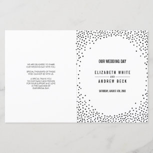 WEDDING CEREMONY cute simple black confetti spots