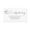 Wedding Ceremony Enclosure Card - Simple