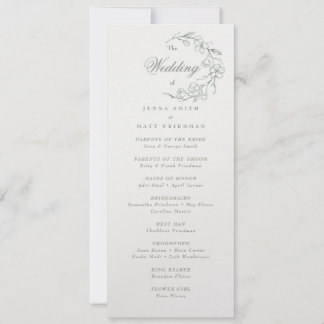 Wedding Ceremony Program