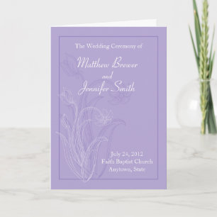 Wedding Ceremony Program and Order of Service Card