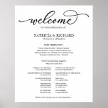 Wedding Ceremony Program Chic Script Poster<br><div class="desc">A rustic chic black lettering wedding ceremony program. Easy to customise the colour and wording. Please feel free to contact me if you need artwork customisation or custom design. PLEASE NOTE: For assistance on orders,  shipping,  product information,  etc.,  contact Zazzle Customer Care directly https://help.zazzle.com/hc/en-us/articles/221463567-How-Do-I-Contact-Zazzle-Customer-Support-.</div>