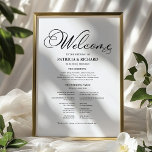 Wedding Ceremony Program Elegant Calligraphy Poster<br><div class="desc">Transform your wedding day into a celebration of sophistication and elegance with our stunning black and white modern wedding suite! You can personalise it with just a few clicks to express your unique love story. This inspiring collection includes everything you need to create a beautifully cohesive atmosphere, featuring matching menu...</div>