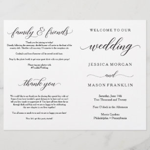 Wedding Ceremony Program Folded Programs