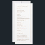 Wedding Ceremony Program Invitation<br><div class="desc">Designed to coordinate with for the «Arches Minimalist» Wedding Invitation Collection. To change details,  click «Details». To move the text or change the size,  font,  or colour,  click «Edit using Design Tool». View the collection link on this page to see all of the matching items in this beautiful design.</div>