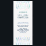 WEDDING CEREMONY PROGRAM simple boho pattern blue Programme<br><div class="desc">A super stylish flat CEREMONY PROGRAM design for your WEDDING. Wow your friends and family with this little number ;D Setup as a template it is simple for you to add your own details, or hit the customise button and you can add or change text, fonts, sizes etcTIP :: 1....</div>