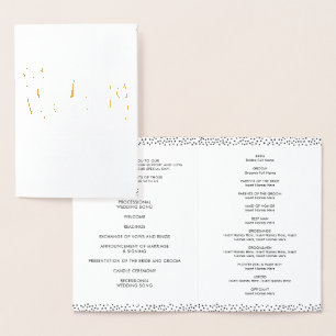 WEDDING CEREMONY PROGRAM simple handlettered type