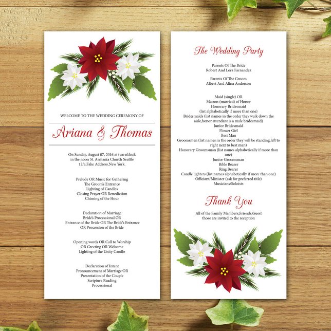 Wedding Ceremony Program Template (Wedding Ceremony Program Template)