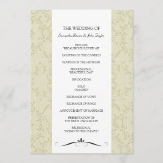 Wedding Ceremony Programs Programme