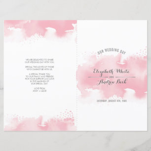 WEDDING CEREMONY stylish watercolor blush pink