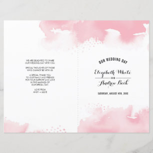 WEDDING CEREMONY stylish watercolor blush pink