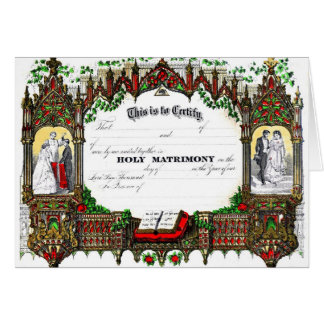 wedding certificate from 1877