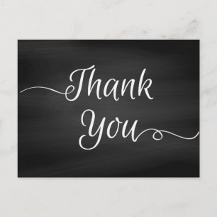 Wedding Chalkboard add photo Thank You Postcard