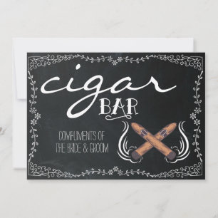 Wedding Chalkboard Sign   Cigar Bar