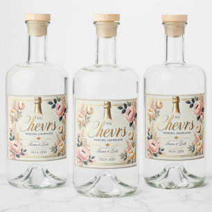 Wedding Champagne Liquor Bottle Labels (4" x 3.5")