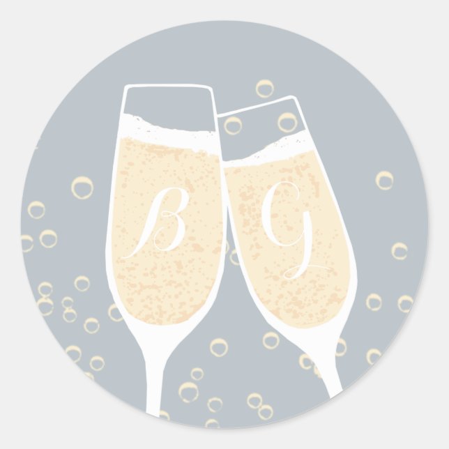 Wedding Champagne Toast Seal (Front)
