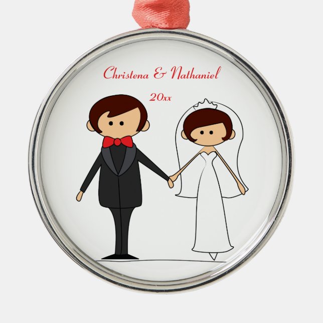 Wedding Characters Personalised Ornament (C2) (Front)
