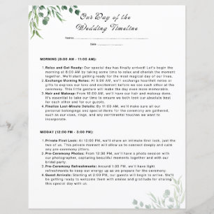 Wedding Checklists - Day of Wedding Planner