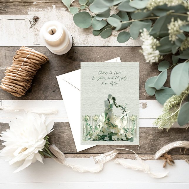  Wedding Cheers Love Laughter Happily Ever After Card (Creator Uploaded)