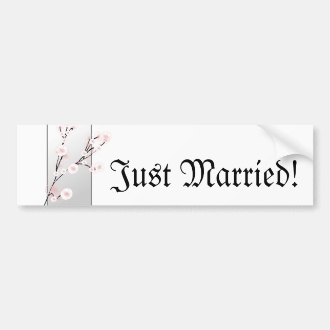 Wedding Cherry Blossoms Template Bumper Sticker (Front)