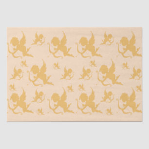 wedding cherubs in golds tissue paper