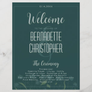 Wedding Chic Modern Elegant Simple Green Emerald