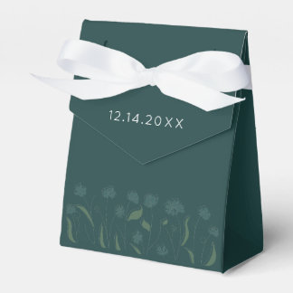Wedding Chic Modern Elegant Simple Green Emerald Favour Box