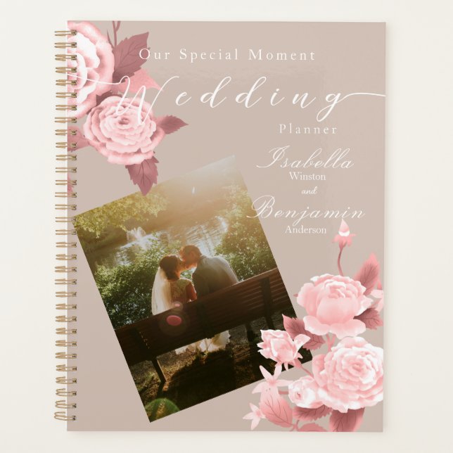 Wedding Chic Rose Photo  Planner (Front)