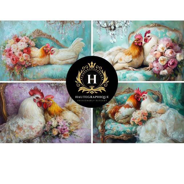 Wedding Chicken Collage Decoupage Tissue Paper (Creator Uploaded)