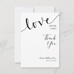 Wedding, Christian, Simple, Elegant, Typography, Thank You Card