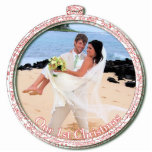 Wedding Christmas Ornament Our 1st Christmas Photo Sculpture Decoration<br><div class="desc">See more Christmas Designs by Sandra  


 








 


See more Christmas Designs by Sandra</div>