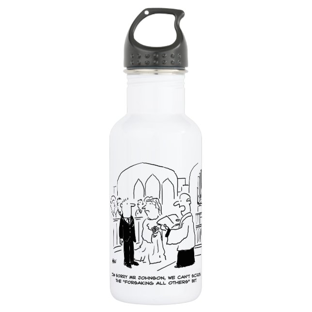 Wedding Church Service Vicar Can't Scrub Vows 532 Ml Water Bottle (Front)