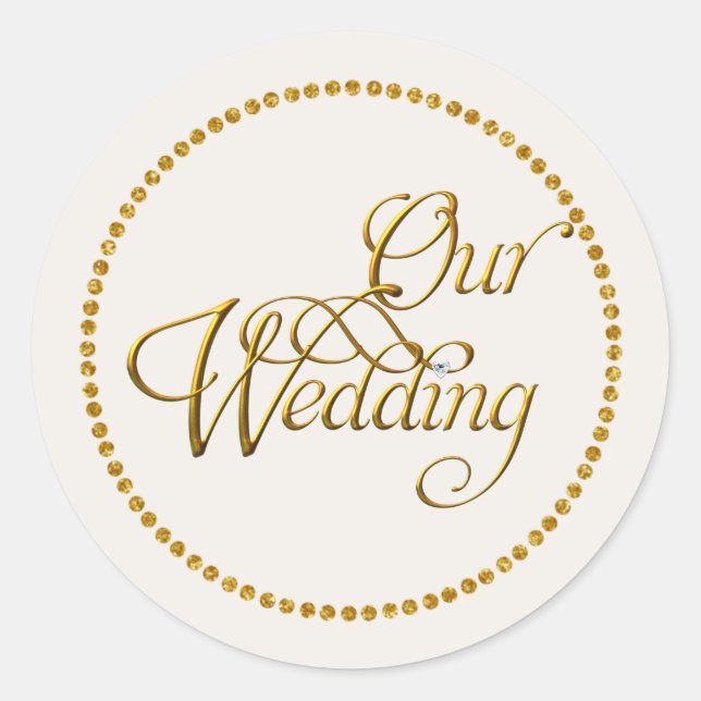 Wedding Classic Round Sticker (Front)