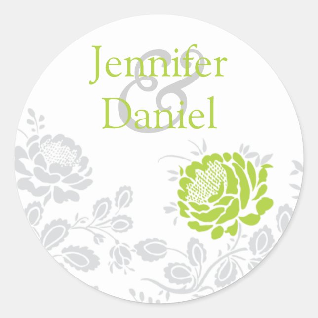 Wedding Classic Round Sticker (Front)