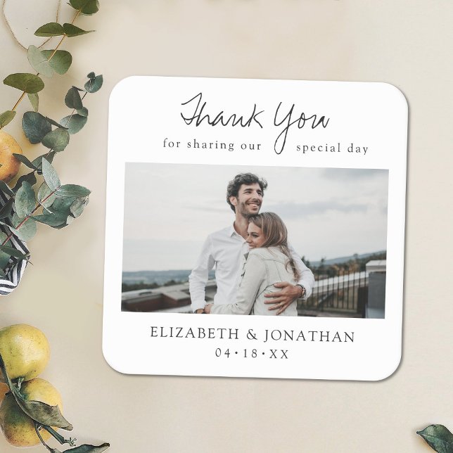 Wedding Coaster Favor with Photo (Creator Uploaded)