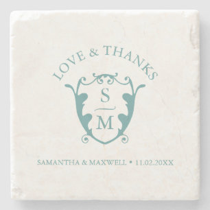 Wedding Coasters Classic Monogram Favours