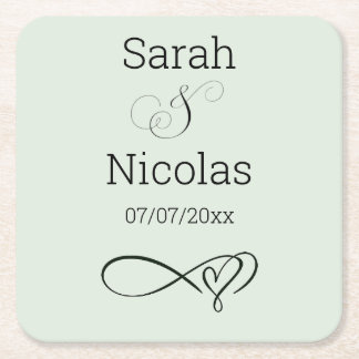 Wedding coasters personalised minimalist 